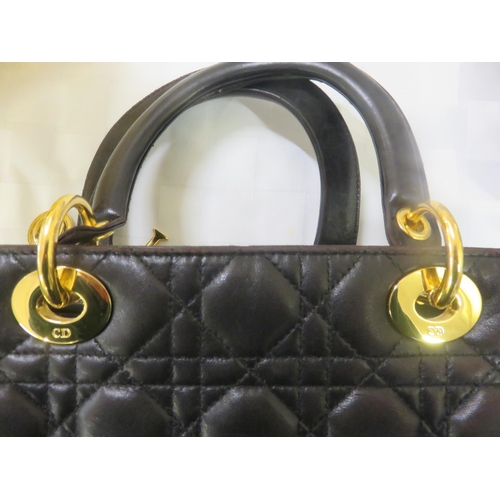 132 - Dark Brown leather Christian Dior Ladies Handbag