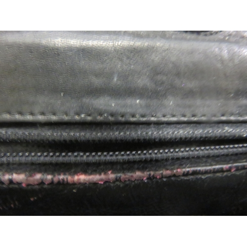 137 - Small Black Leather Clutch Purse and cover