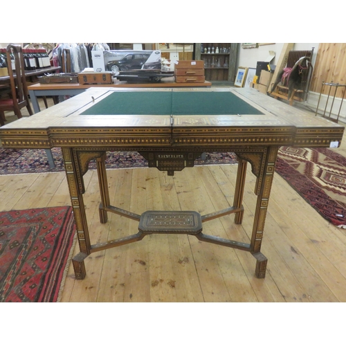 432 - Moorish/Syrian Mother of Pearl Marquetry Inlaid Games Table.  This was purchased in 1919 as per writ... 