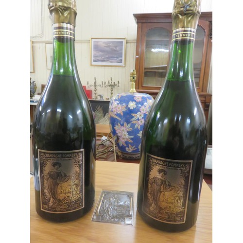 160 - Two bottes Champagne Pommery 1987