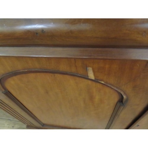 446 - Two Piece Mahogany Cabinet