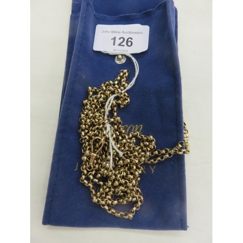 126 - 9ct Gold Guard Chain - 29.15 grams