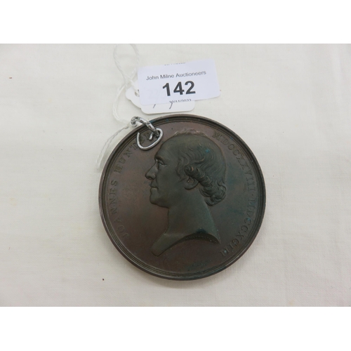 142 - Large Medallion Presented To Ronald Stewart