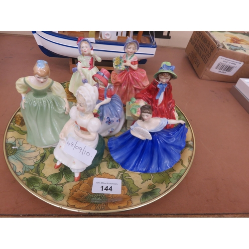 144 - Seven Royal Doulton Figures