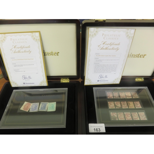 163 - Cased Penny Red and other Victorian Stamps