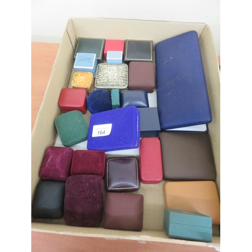 164 - Box of empty Jewellery Boxes