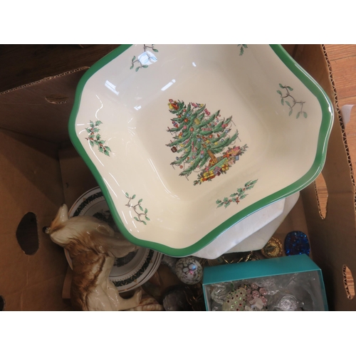 242 - Box of Plated Ware, Glass etc