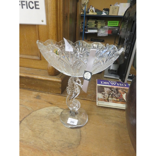 260 - Large Waterford Crystal Bowl, Seahorse Design (boxed)