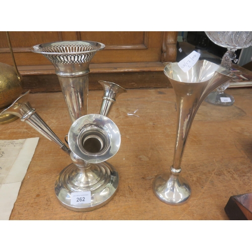 262 - Silver Epergne and Silver Flute