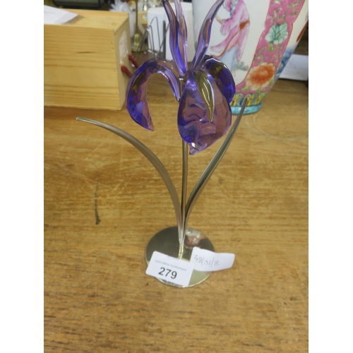 279 - Swarovski Purple Flower Ornament