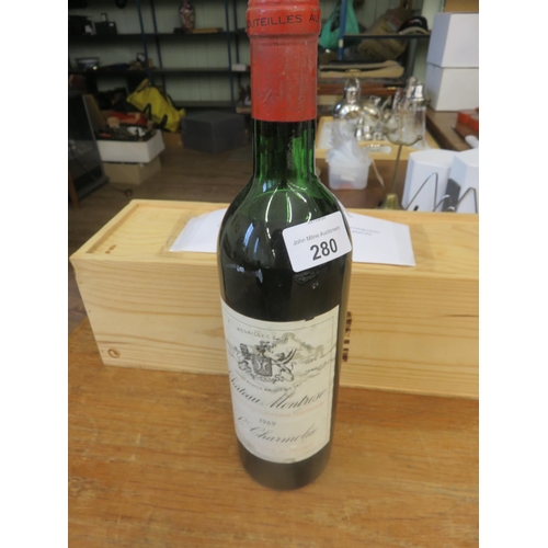 280 - Cased Bottle of Chateau Montrose 1969