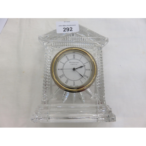 292 - Waterford Crystal Mantel Clock