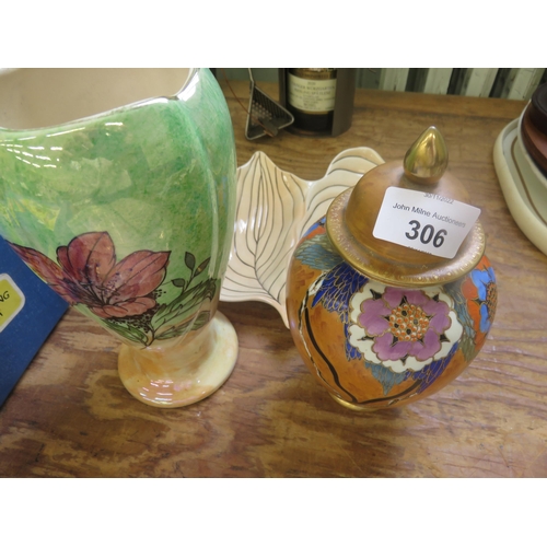 306 - Two Pieces of Carlton ware and Vase