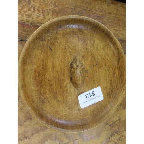 313 - Wooden Mouseman Dish