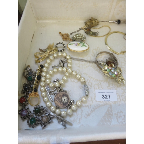 327 - Box of Costume Jewellery