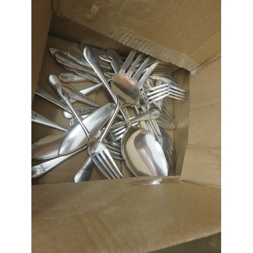 347 - Box of Plated Cutlery