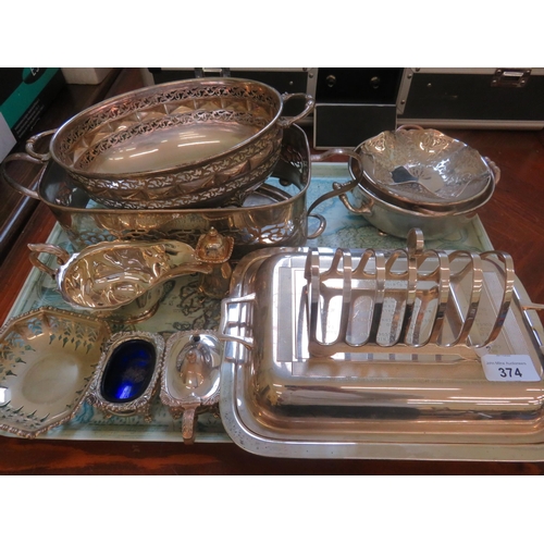 374 - Tray with Mixed Plated Items