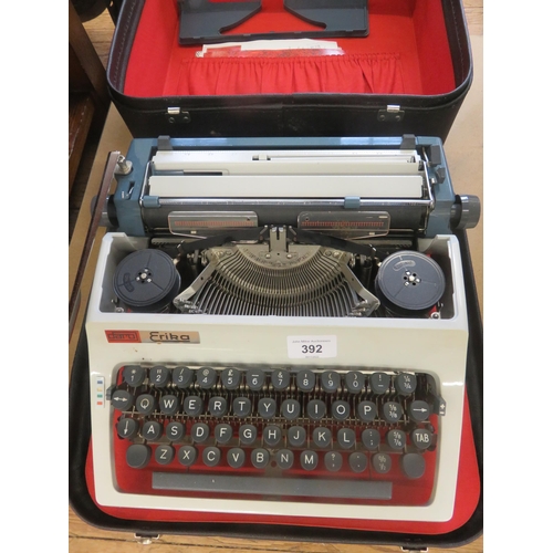 392 - Cased Erika Typewriter