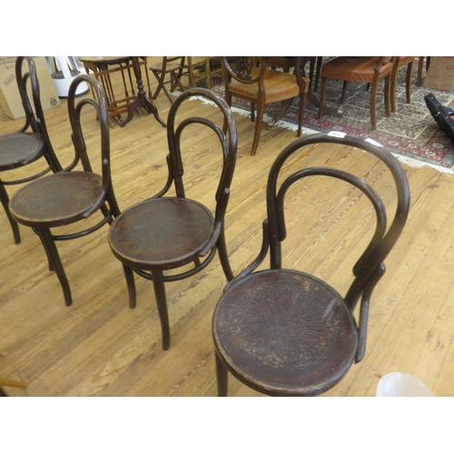 405 - Set of four Mahogany Bentwood Chairs