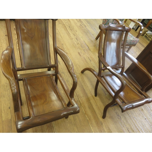 410 - Two Hardwood Campaign Chairs