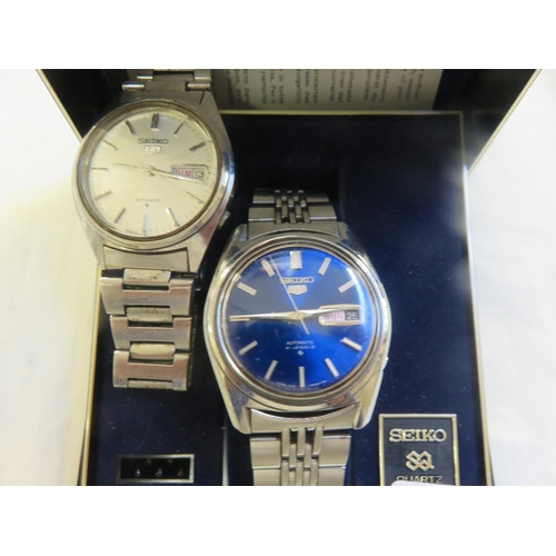 153 - Two Gents Seiko Automatic Wrist Watches