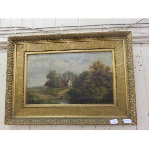 4 - Gilt Framed Oil on Canvas 