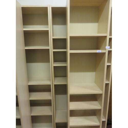 436 - 4 Light Wood Shelf Units