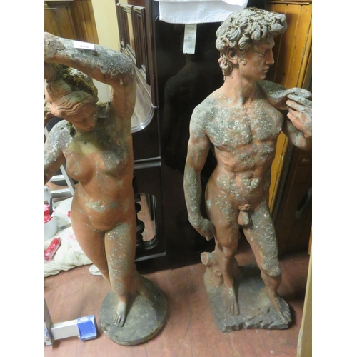 438 - Pair of large Stone Garden Statues