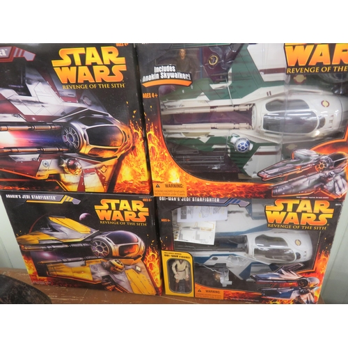 290 - Four boxed Star Wars Space Craft