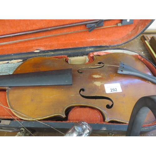 292 - Cased Violin