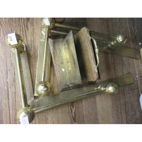 298 - Brass Fender and Paper Rack