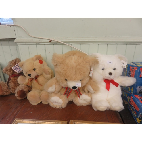 307 - Four large Teddy Bears