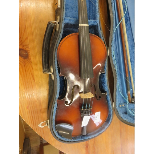 332 - Cased Violin