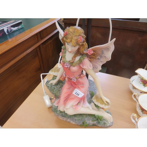 335 - Large Academy Table Lamp and fairy figure