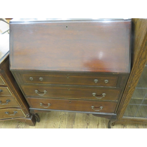 377 - Inlaid Mahogany Presentation Writing Bureau