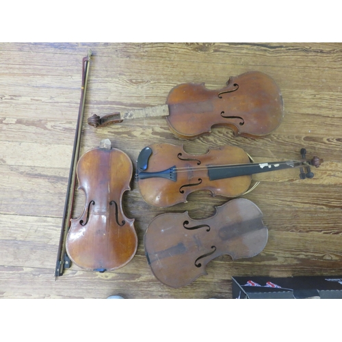 250 - Four Violins, in poor order