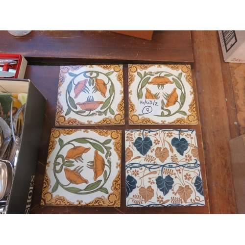 273 - Box of De Morgan Style Arts and Crafts Tiles.