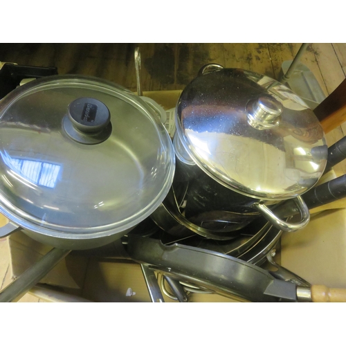 265 - Large Box of assorted Pans