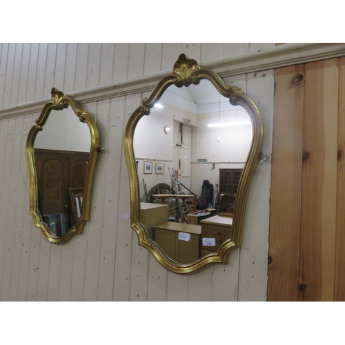 31 - Pair of Gilt Framed Mirrors