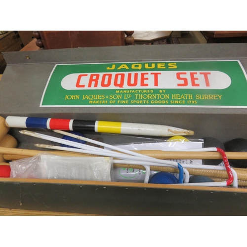 361 - Boxed  Jaques Croquet Set