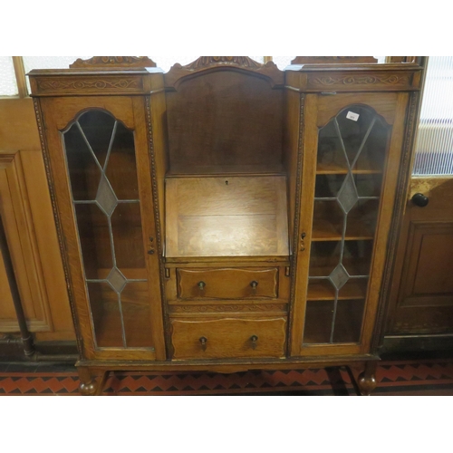 385 - Glazed two door Bureau