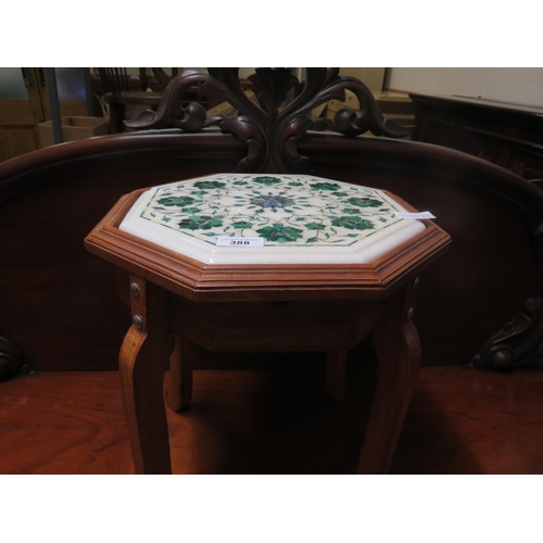 388 - Small Modern Marble Topped Occasional Table