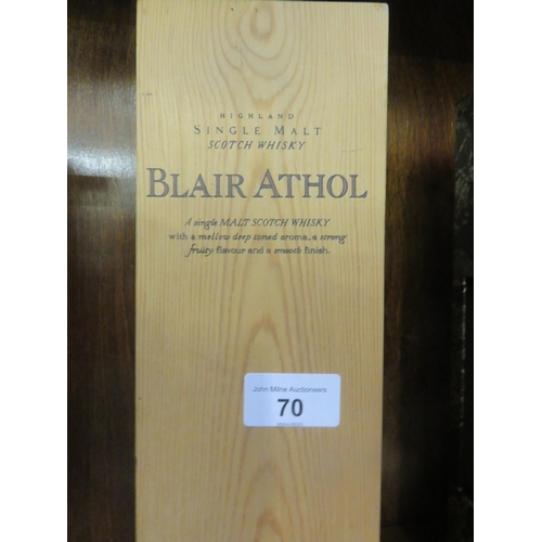 70 - Cased Bottle of Blair Athol Malt Whisky 12 year old