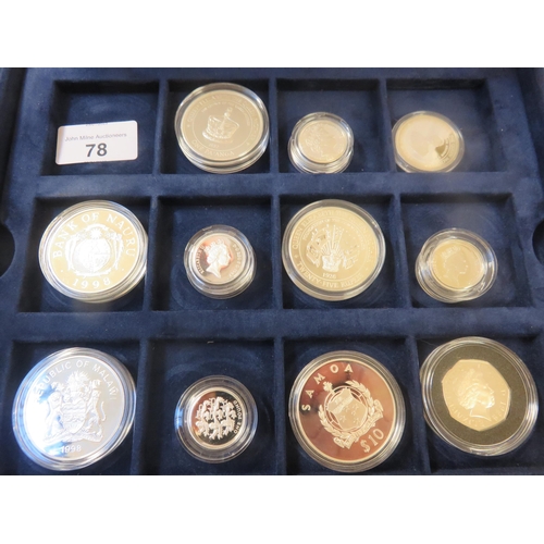 78 - Case containing 22 Silver and other Royalty Coins