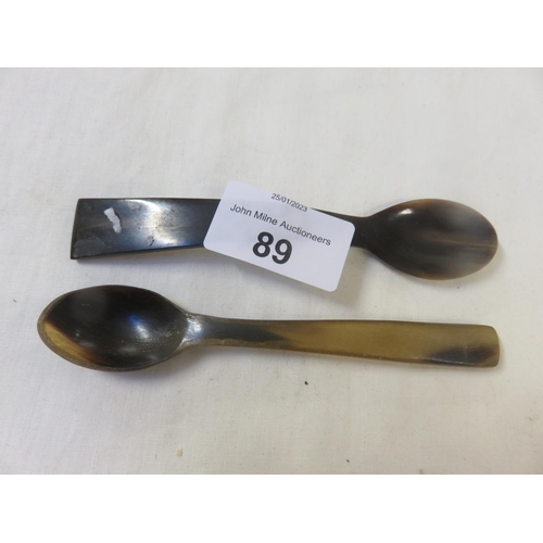 89 - Two Horn Spoons