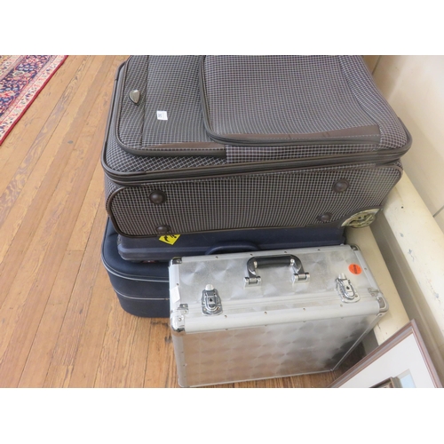 362 - Three Suitcases and Metal Case