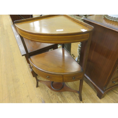 367 - Inlaid Mahogany Corner Washstand