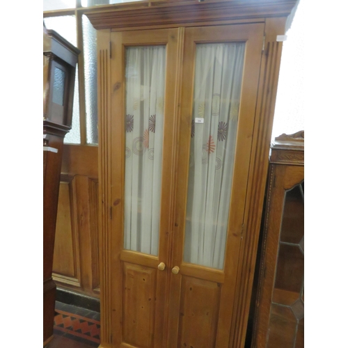 386 - Pine and Glazed Wardrobe