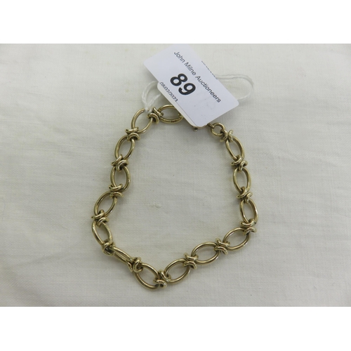 89 - 9ct Yellow Gold Bracelet - 13.8gms