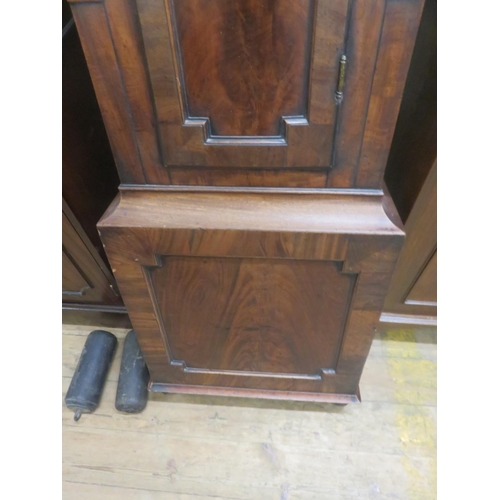 347 - Mahogany Longcase Clock with Painted Dial, William Dobbie, Falkirk